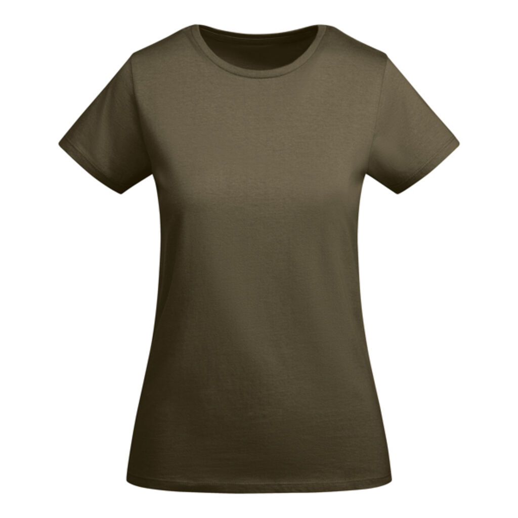 Жіноча футболка з коротким рукавом з органічної бавовни, сертифікованої OCS, колір армійський зелений
