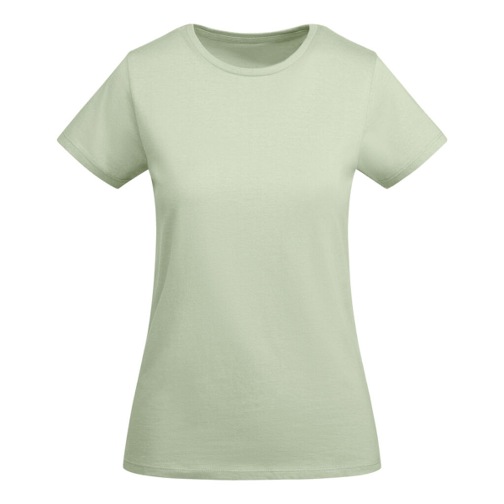 Облегающая женская футболка с коротким рукавом из органического хлопка, сертифицированного OCS, цвет зеленый