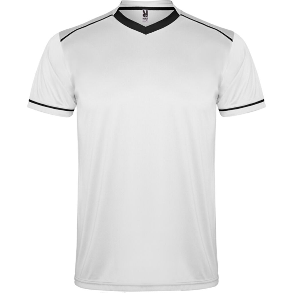 Спортивный костюм с футболкой и шортами, цвет белый, черный