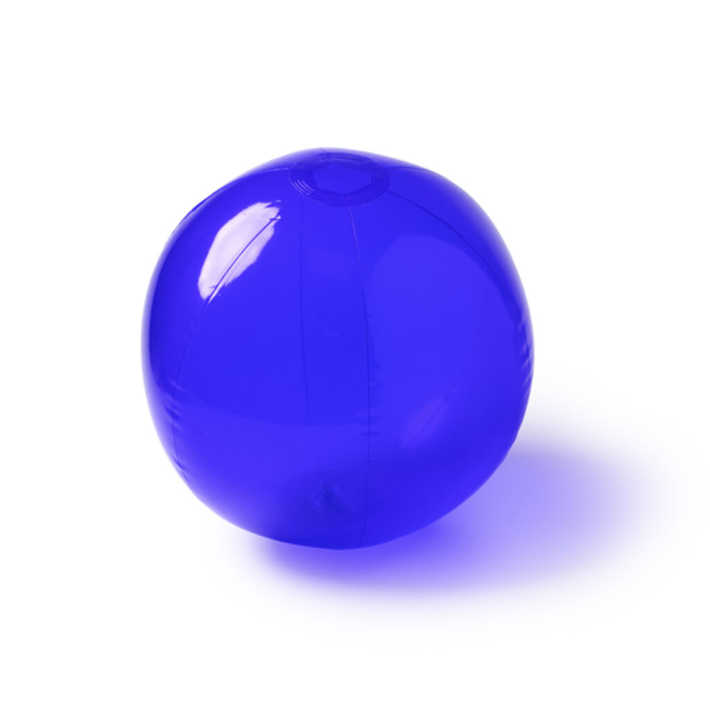 Полупрозрачный пляжный мяч из ПВХ, цвет синий