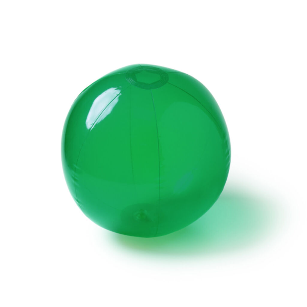 Напівпрозорий пляжний м'яч ПВХ, колір зелений