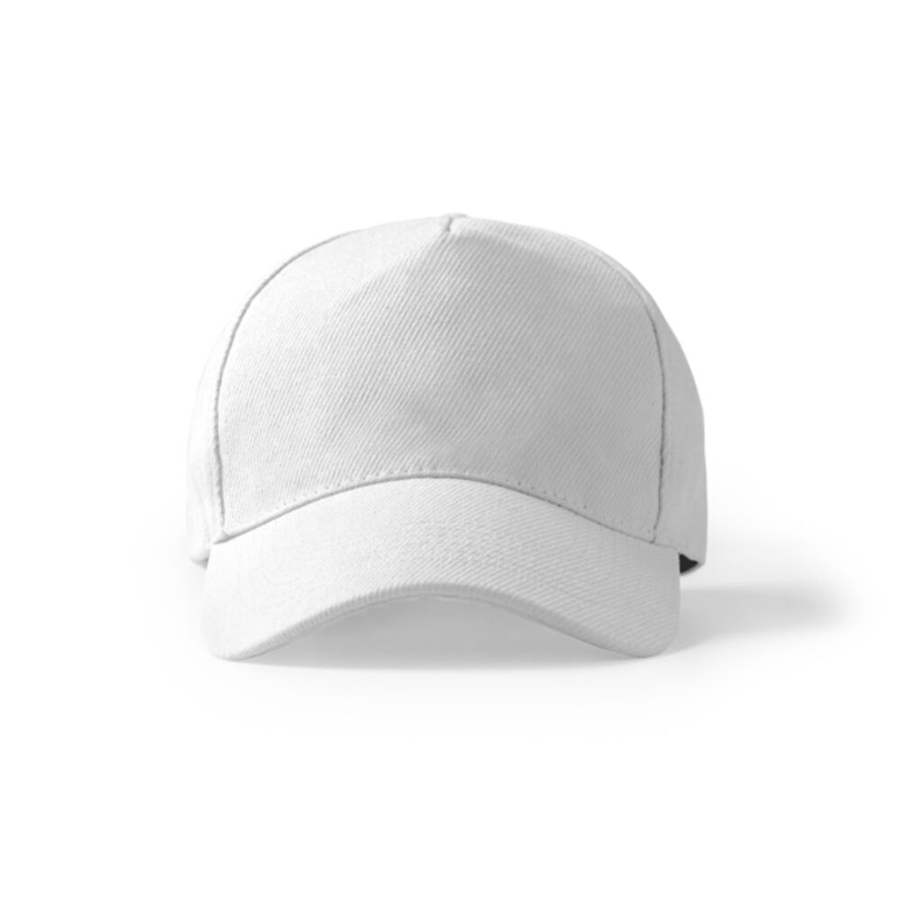 5-панельна кепка з бавовни, колір білий