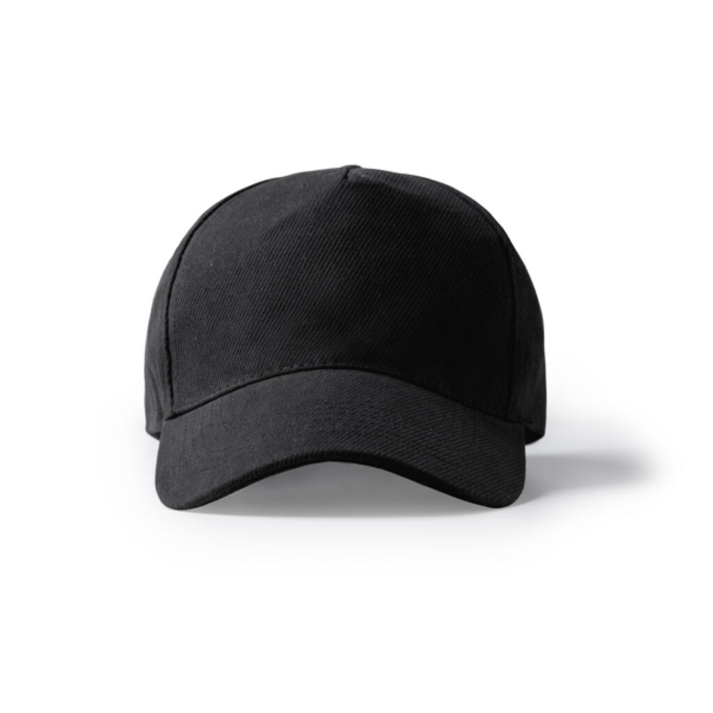 5-панельна кепка з бавовни, колір чорний