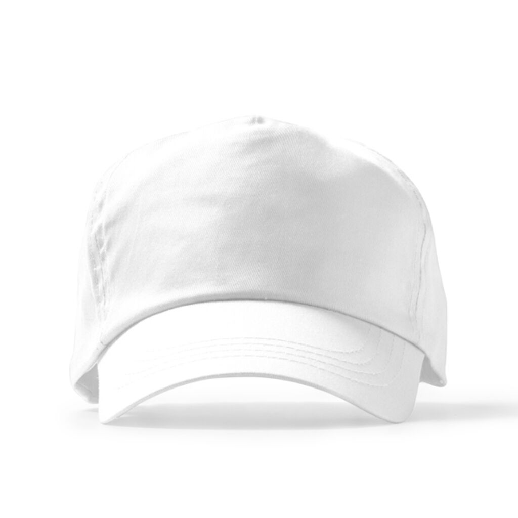 5-панельна кепка з бавовни, колір білий