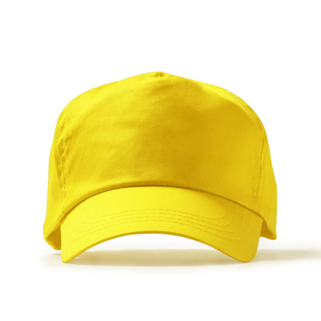 5-панельна кепка з бавовни, колір жовтий