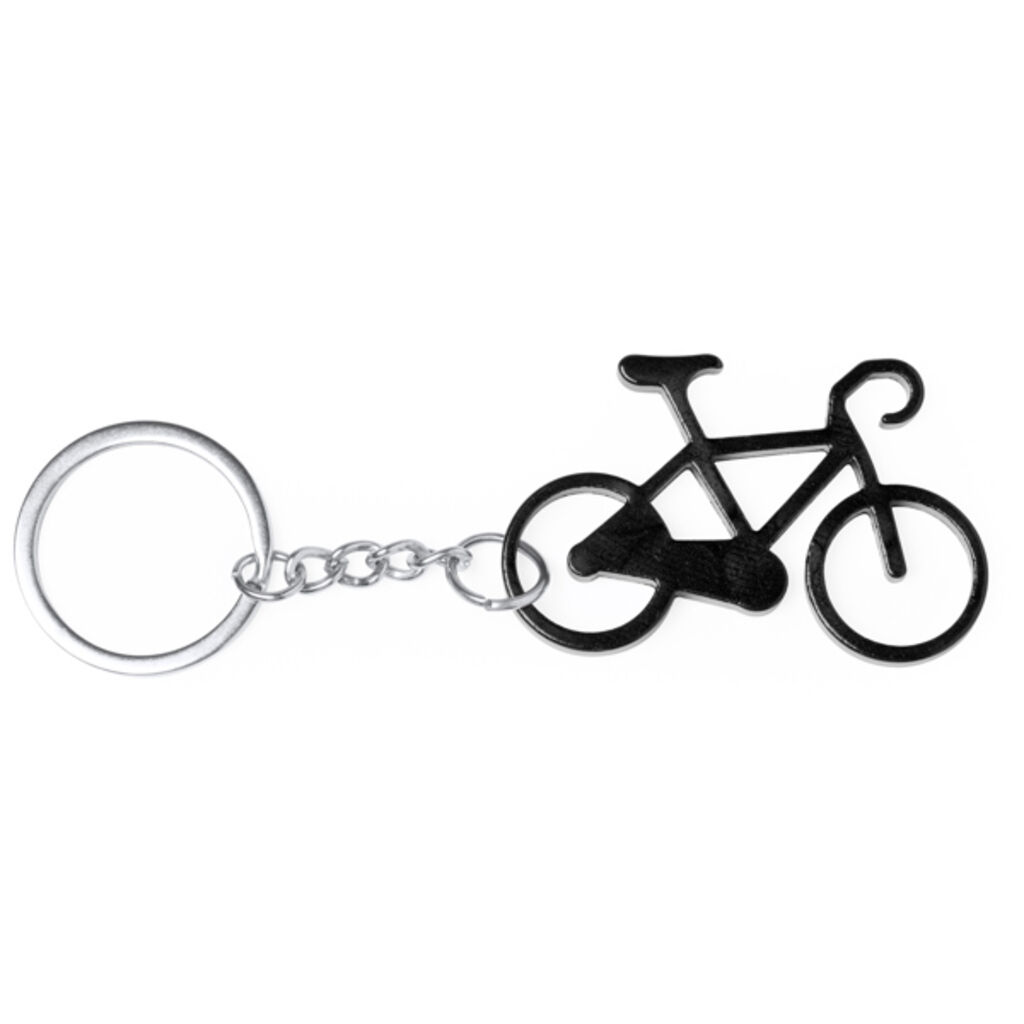 Алюминиевый брелок в форме велосипеда, цвет черный