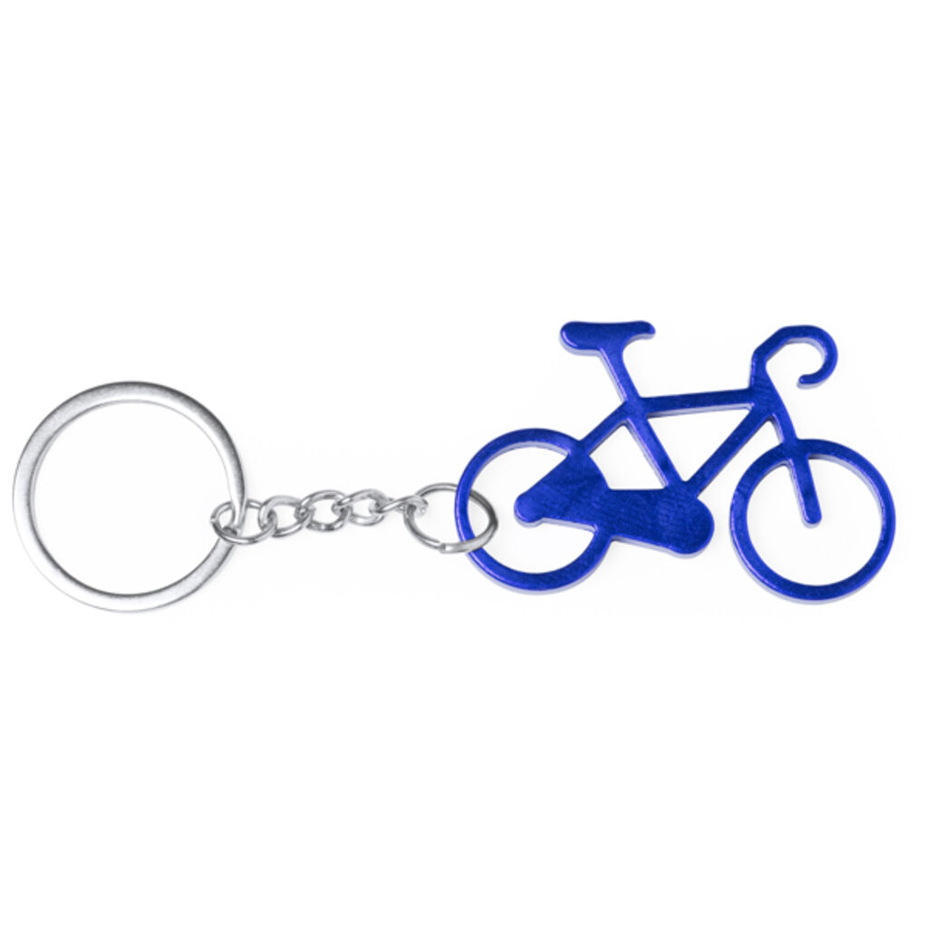 Алюминиевый брелок в форме велосипеда, цвет синий