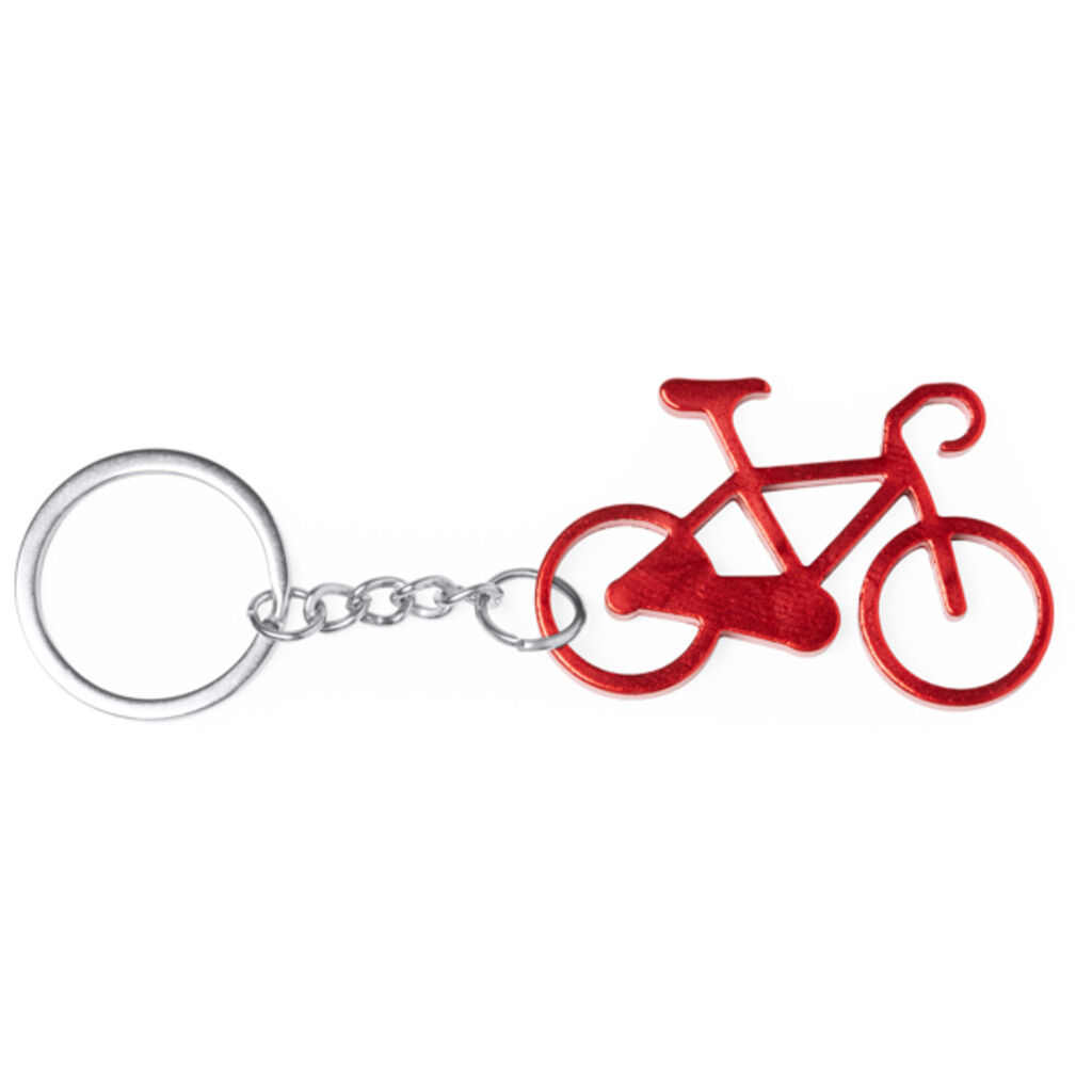 Алюминиевый брелок в форме велосипеда, цвет красный