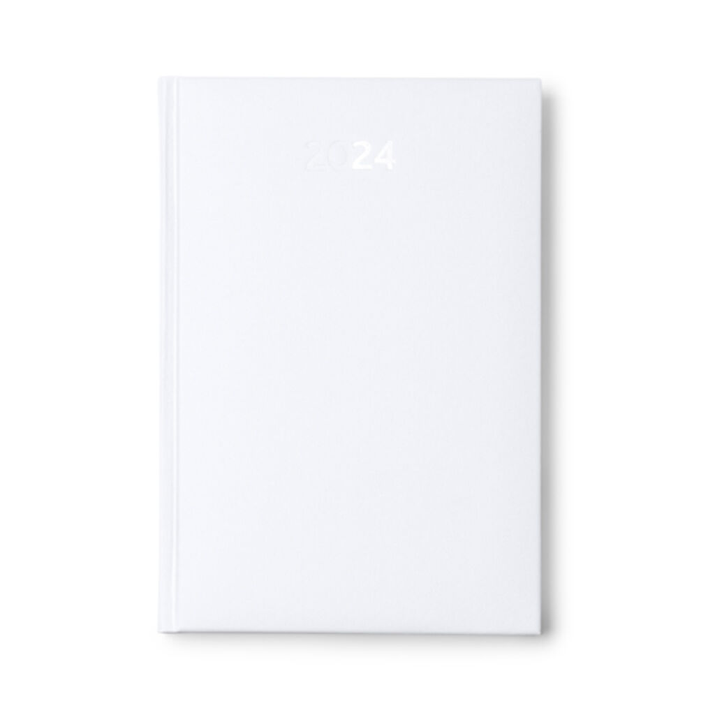 Ежедневник формата А5 с мягкой обложкой из полиуретана, цвет белый