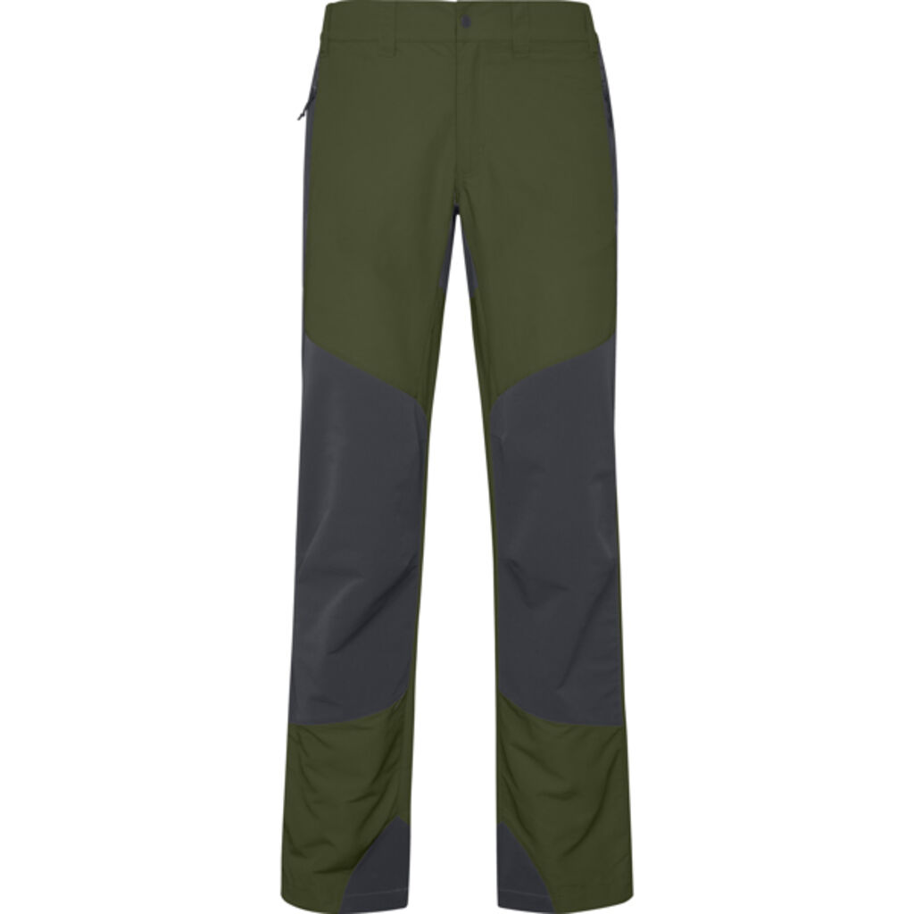 Трекинговые брюки унисекс, комбинированные из двух тканей., цвет зеленый