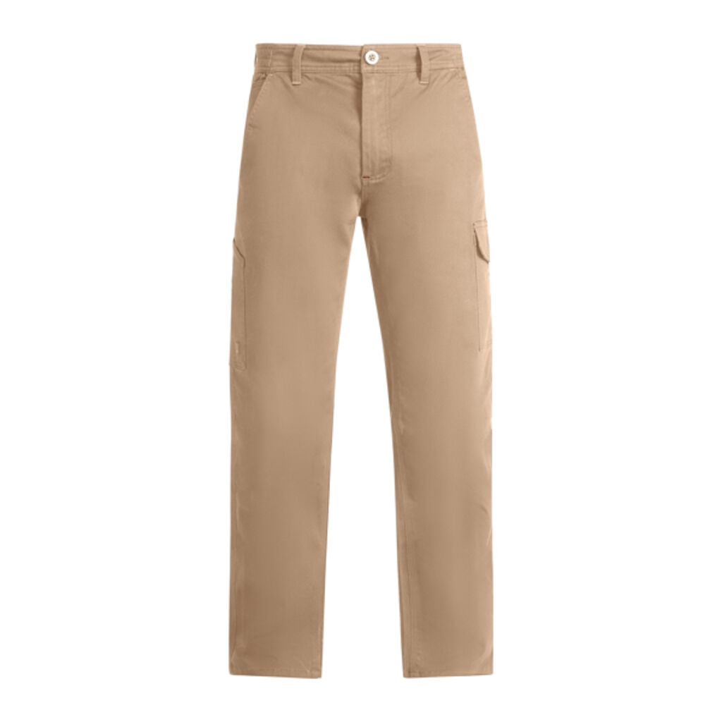 Плотные удлиненные брюки с эластаном, цвет бежевый