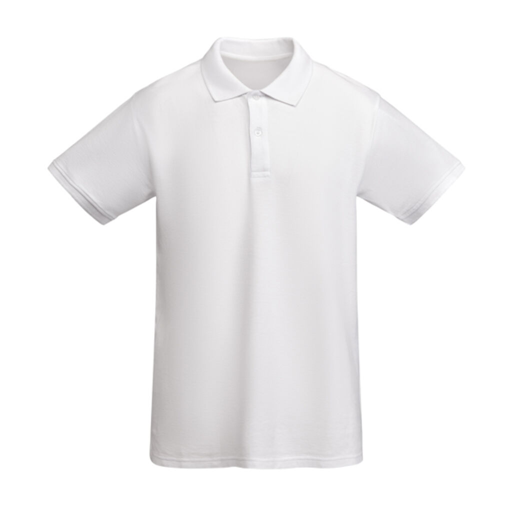 Сорочка-поло з короткими рукавами з органічної бавовни, сертифікованої OCS, колір білий