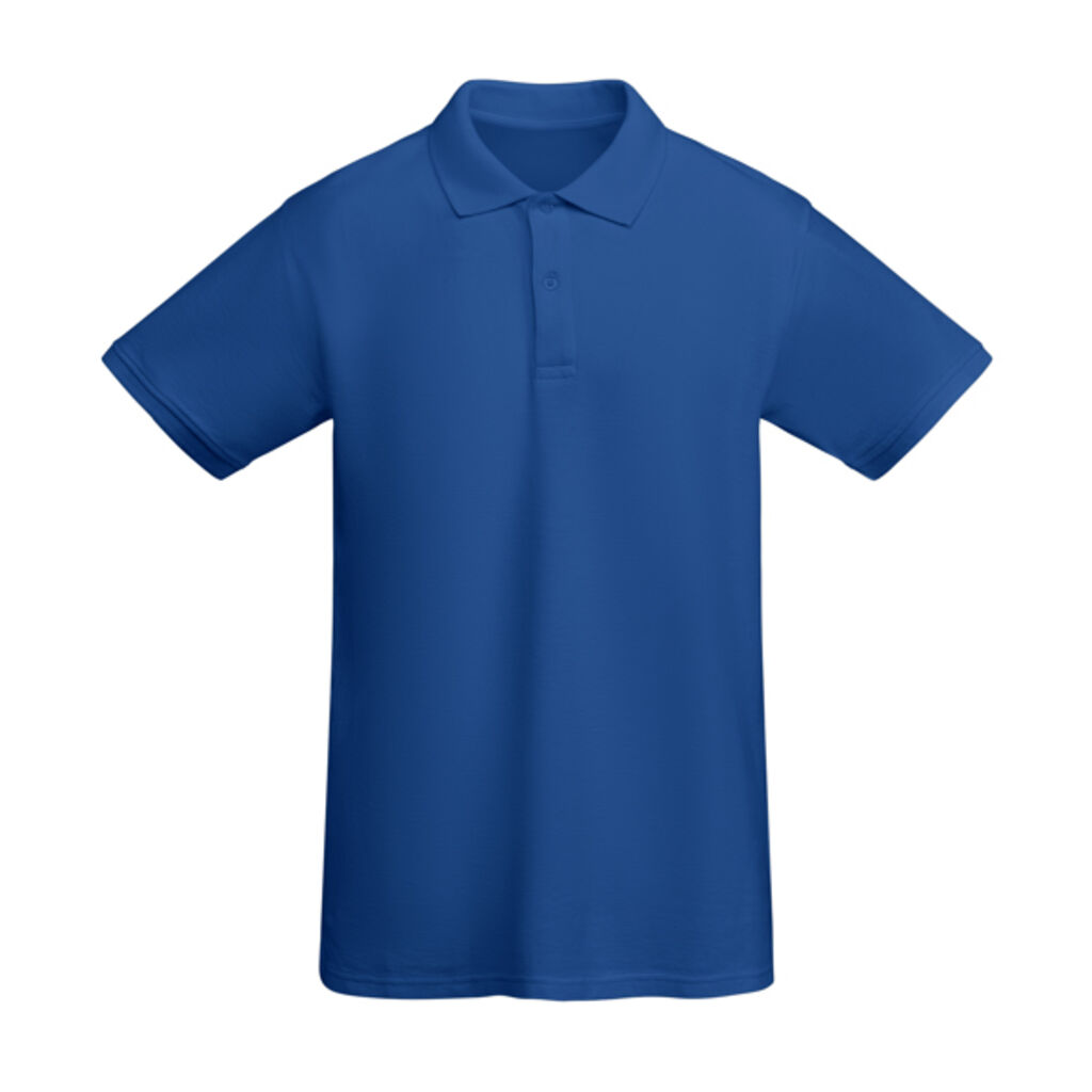 Сорочка-поло з короткими рукавами з органічної бавовни, сертифікованої OCS, колір яскраво-синій