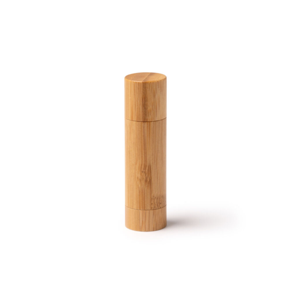 Бальзам для губ в бамбуковому футлярі, колір натуральний