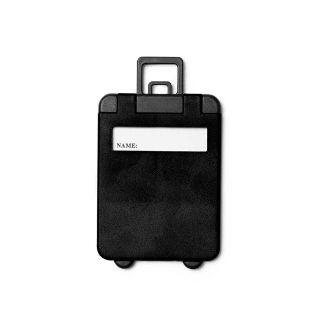 Бирка для чемодана в виде тележки, цвет черный