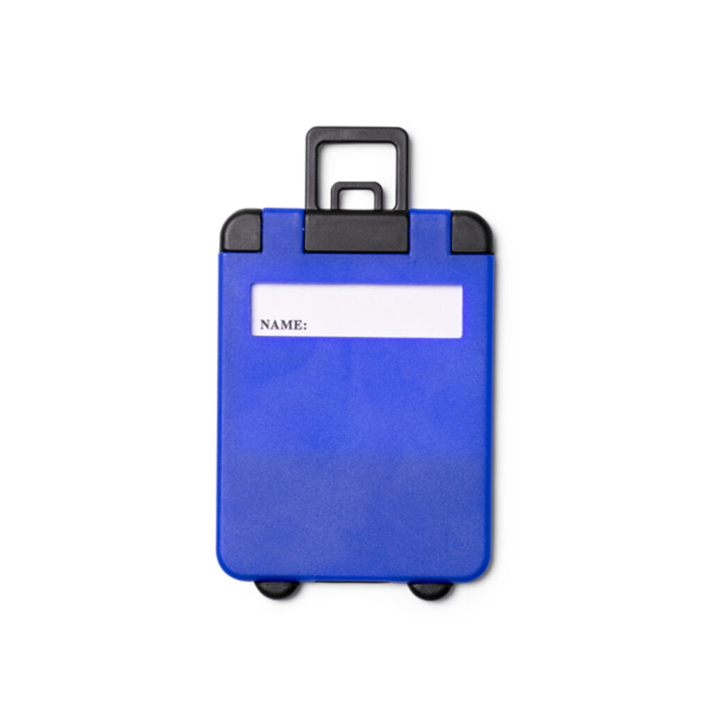 Бирка для чемодана в виде тележки, цвет синий