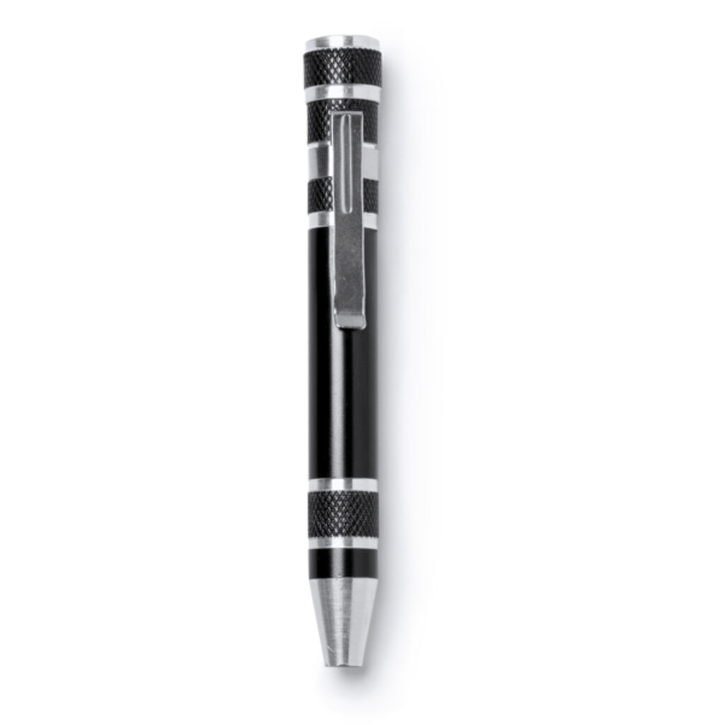 Алюмінієвий мультитул у формі ручки, колір чорний