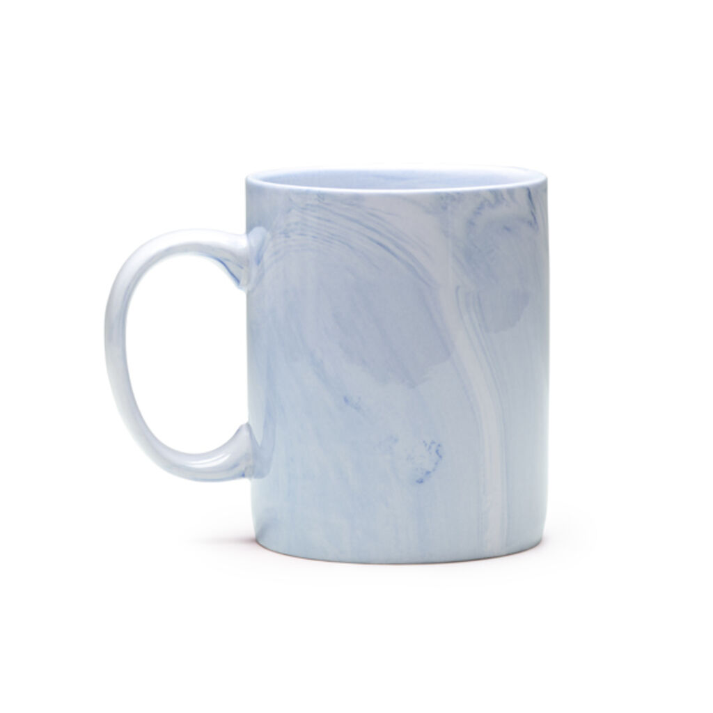 Керамічна чашка з ефектом мармуру, колір синій