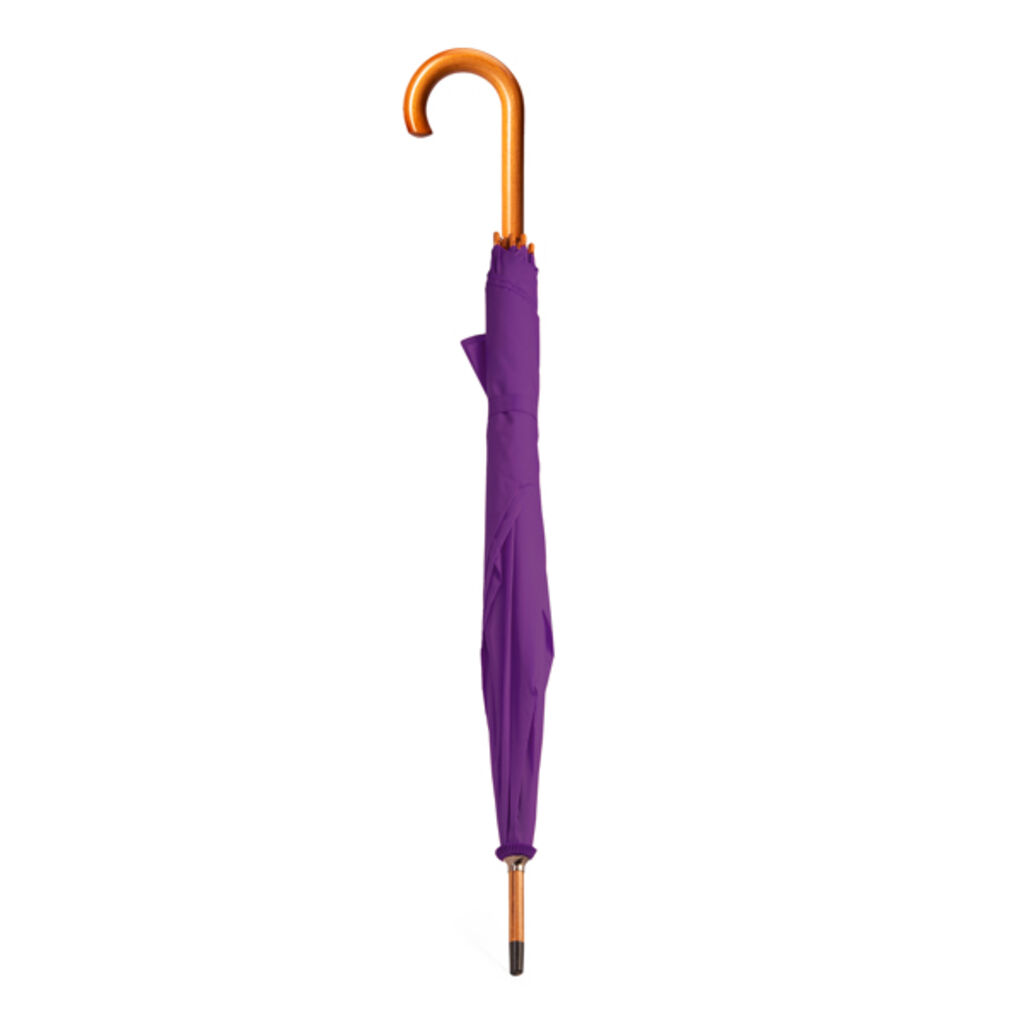 Зонт с ручкой, стержнем и наконечниками из дерева, цвет лиловый