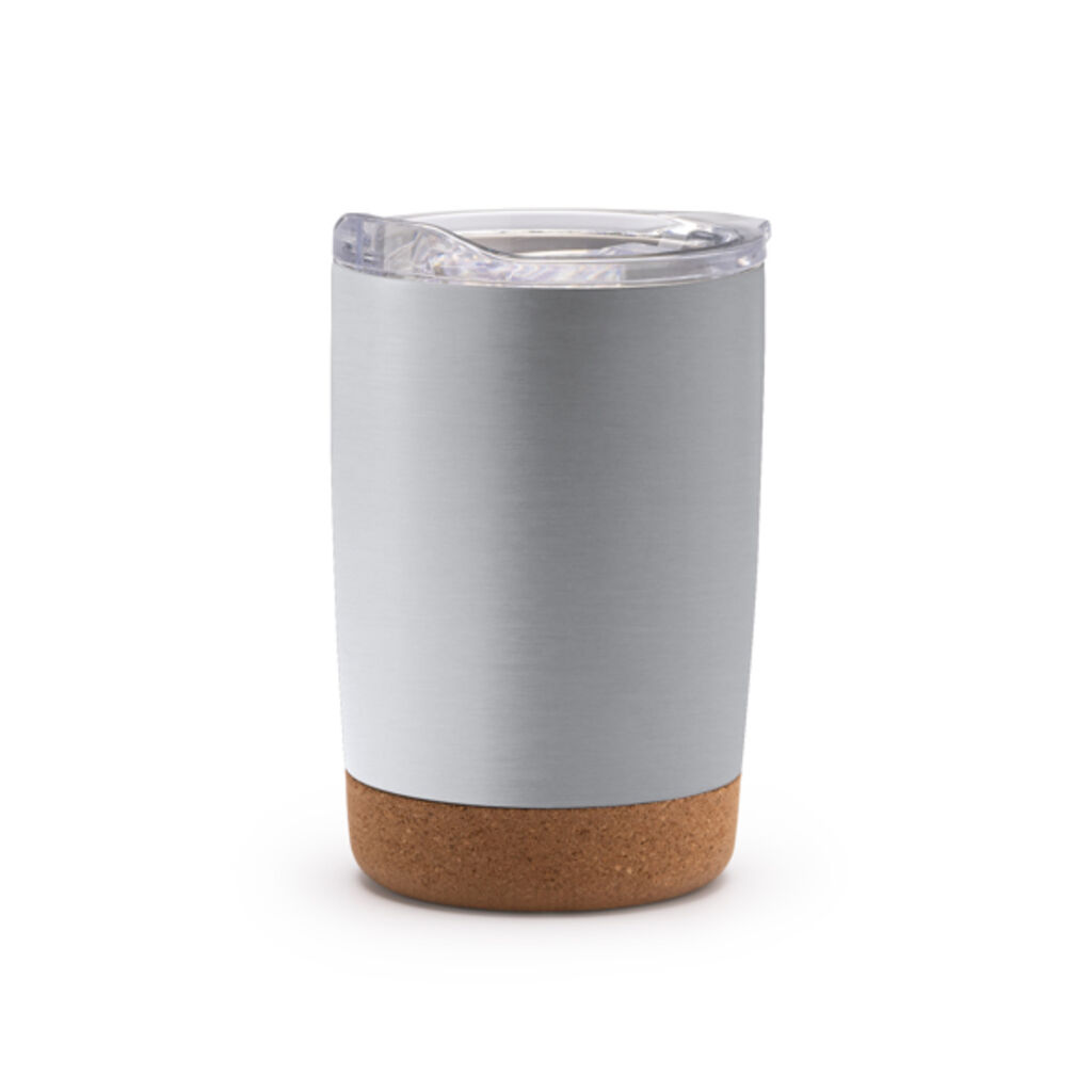 Чашка из переработанной нержавеющей стали, цвет серебряный