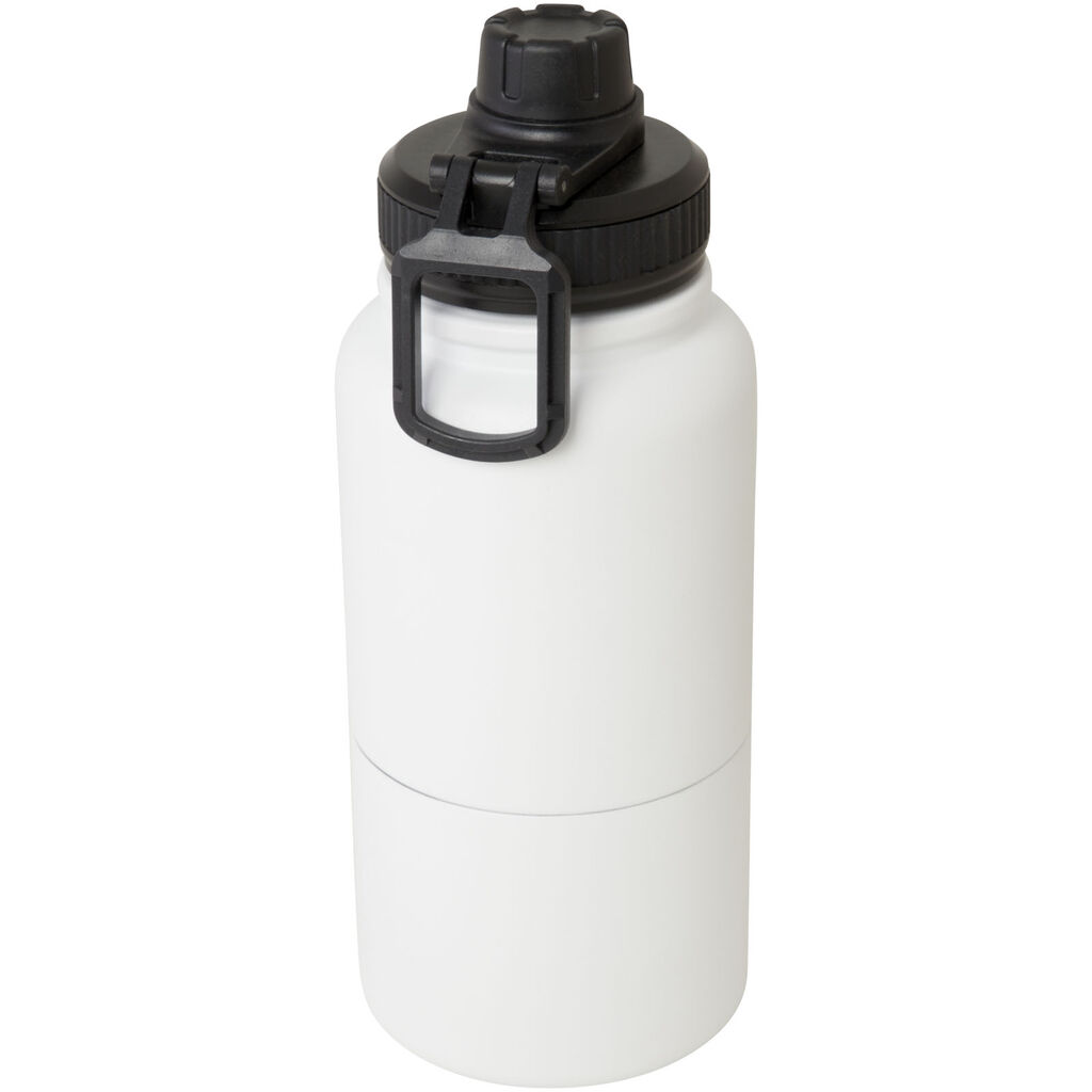 Спортивна пляшка Dupeca з ізоляцією з нержавіючої сталі 840 мл, колір білий