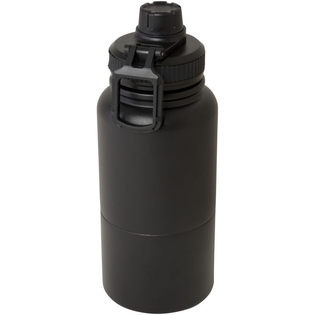 Спортивна пляшка Dupeca з ізоляцією з нержавіючої сталі 840 мл, колір чорний