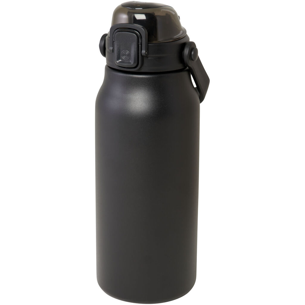 Бутылка Giganto емкостью 1600 мл из переработанной меди и нержавеющей стали, сертифицированная RCS, с вакуумной изоляцией, цвет черный