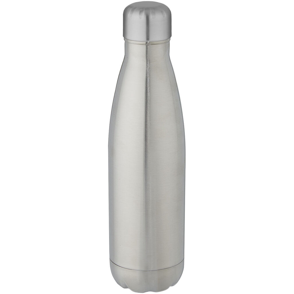 Бутылка Cove емкостью 500 мл из переработанной нержавеющей стали, сертифицированная RCS, с вакуумной изоляцией, цвет серебряный