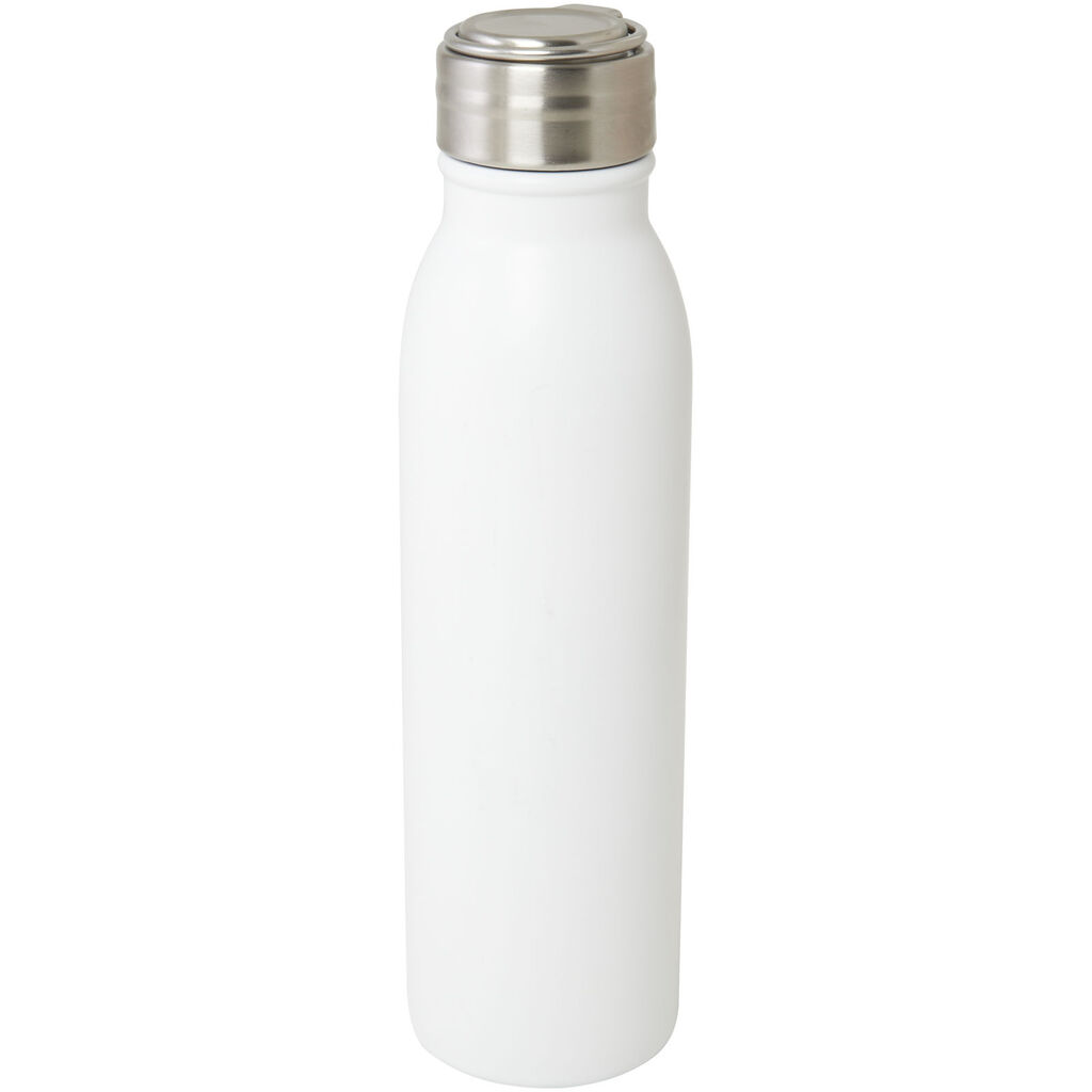 Бутылка для воды Harper объемом 700 мл из нержавеющей стали, сертифицированная RCS, с металлической петлей, цвет белый