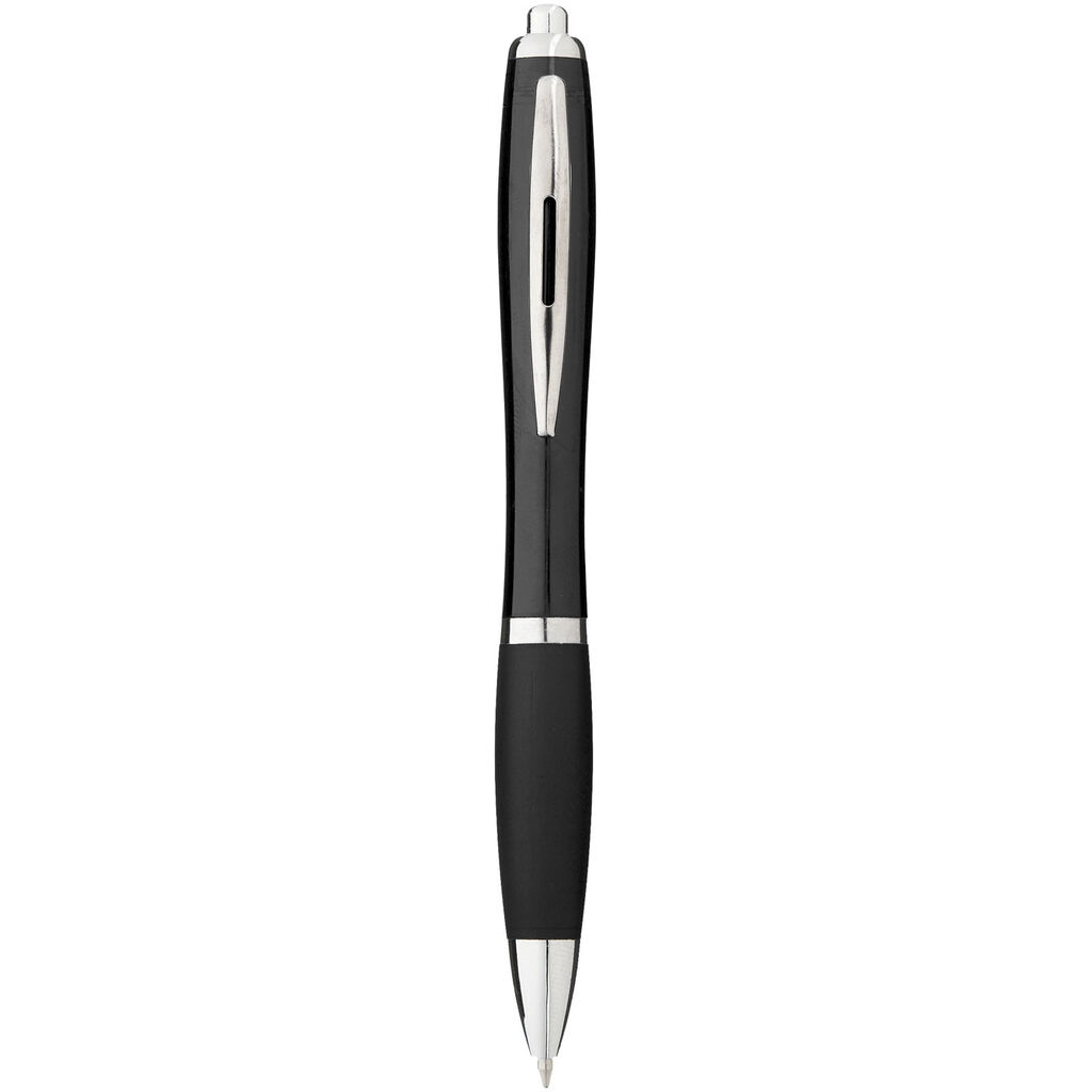 Шариковая ручка Nash с цветным корпусом и рукояткой, цвет черный