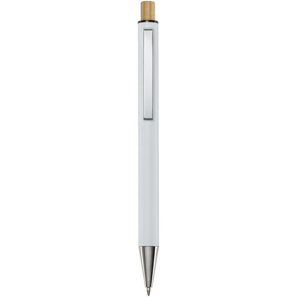 Шариковая ручка Cyrus из переработанного алюминия, цвет белый