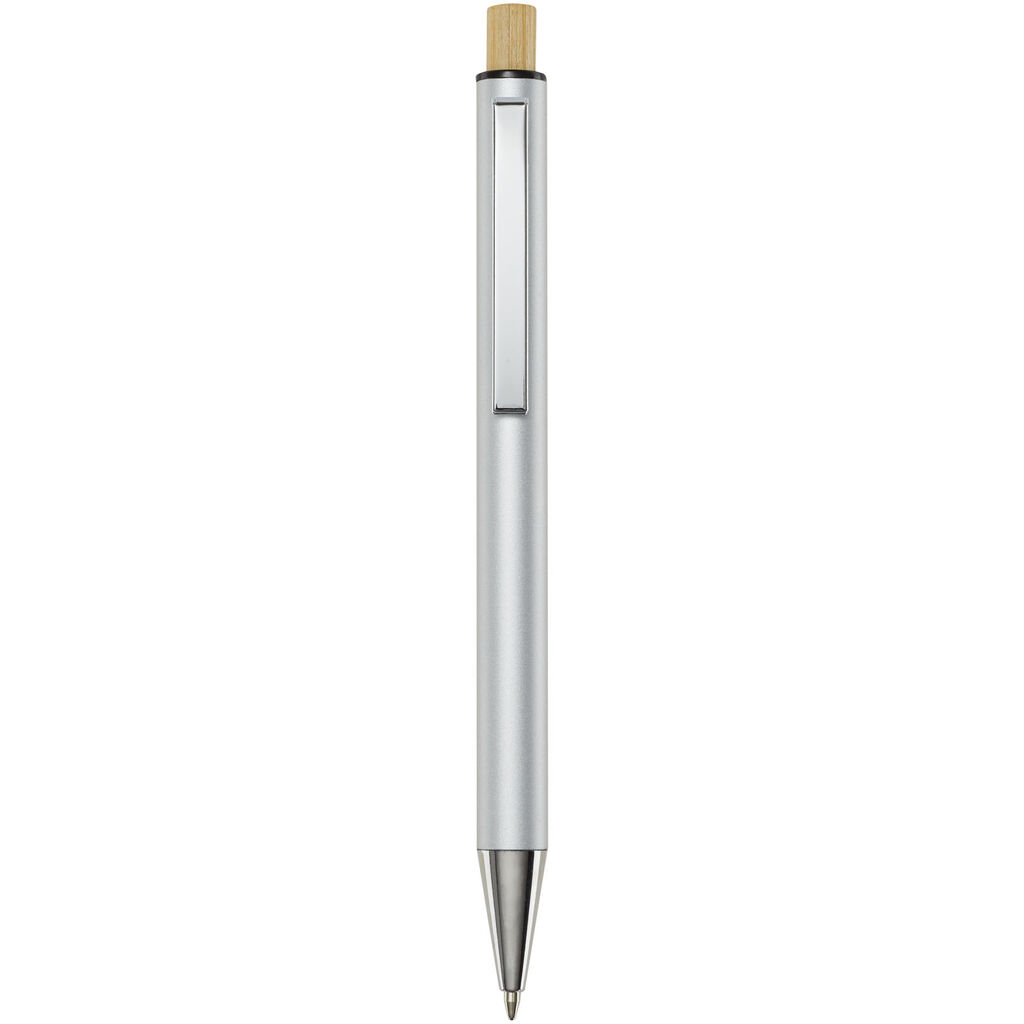 Кулькова ручка Cyrus із переробленого алюмінію, колір срібний