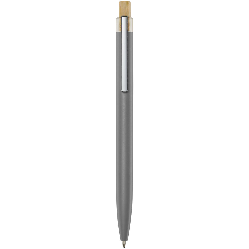 Шариковая ручка Nooshin из переработанного алюминия, цвет серый