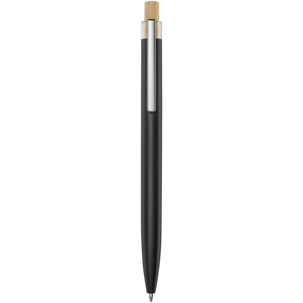 Шариковая ручка Nooshin из переработанного алюминия, цвет черный