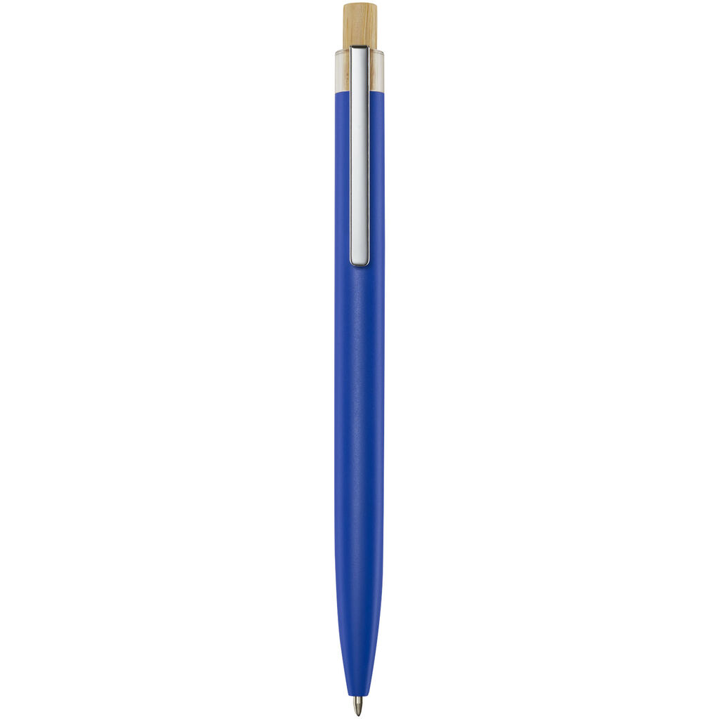 Шариковая ручка Nooshin из переработанного алюминия, цвет синий