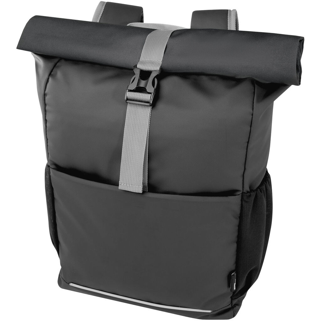 Водонепроницаемая велосипедная сумка Aqua 15 дюймов GRS объемом 20 л из переработанного материала, цвет черный