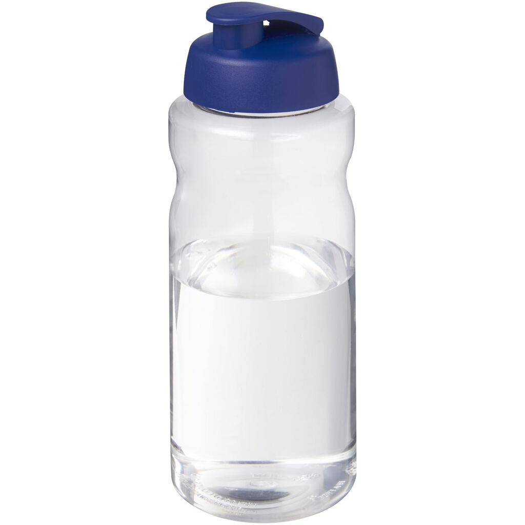 Спортивная бутылка H2O Active® Big Base объемом 1 литр с откидной крышкой, цвет синий