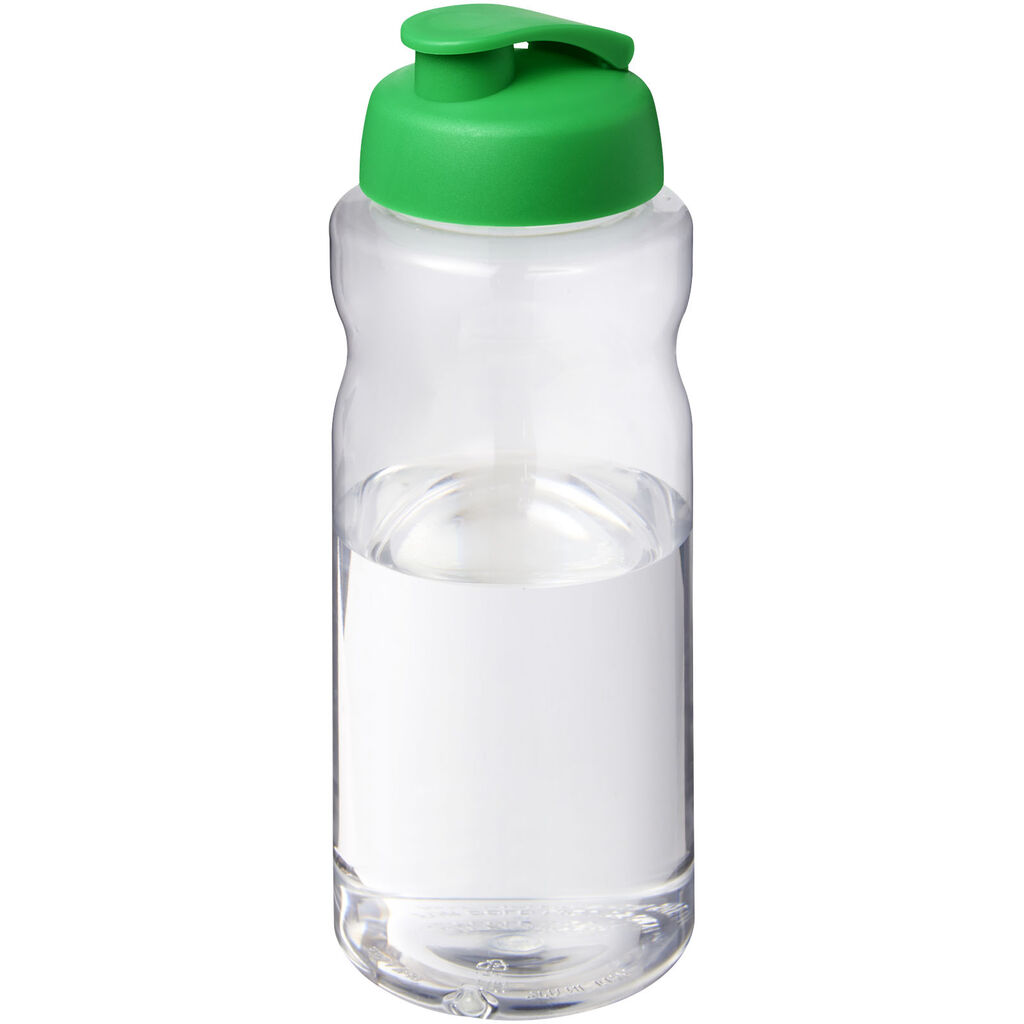Спортивная бутылка H2O Active® Big Base объемом 1 литр с откидной крышкой, цвет зеленый