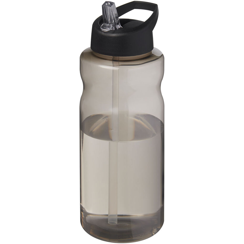 H2O Active® Eco Big Base спортивная бутылка с крышкой и носиком объемом 1 литр, цвет черный