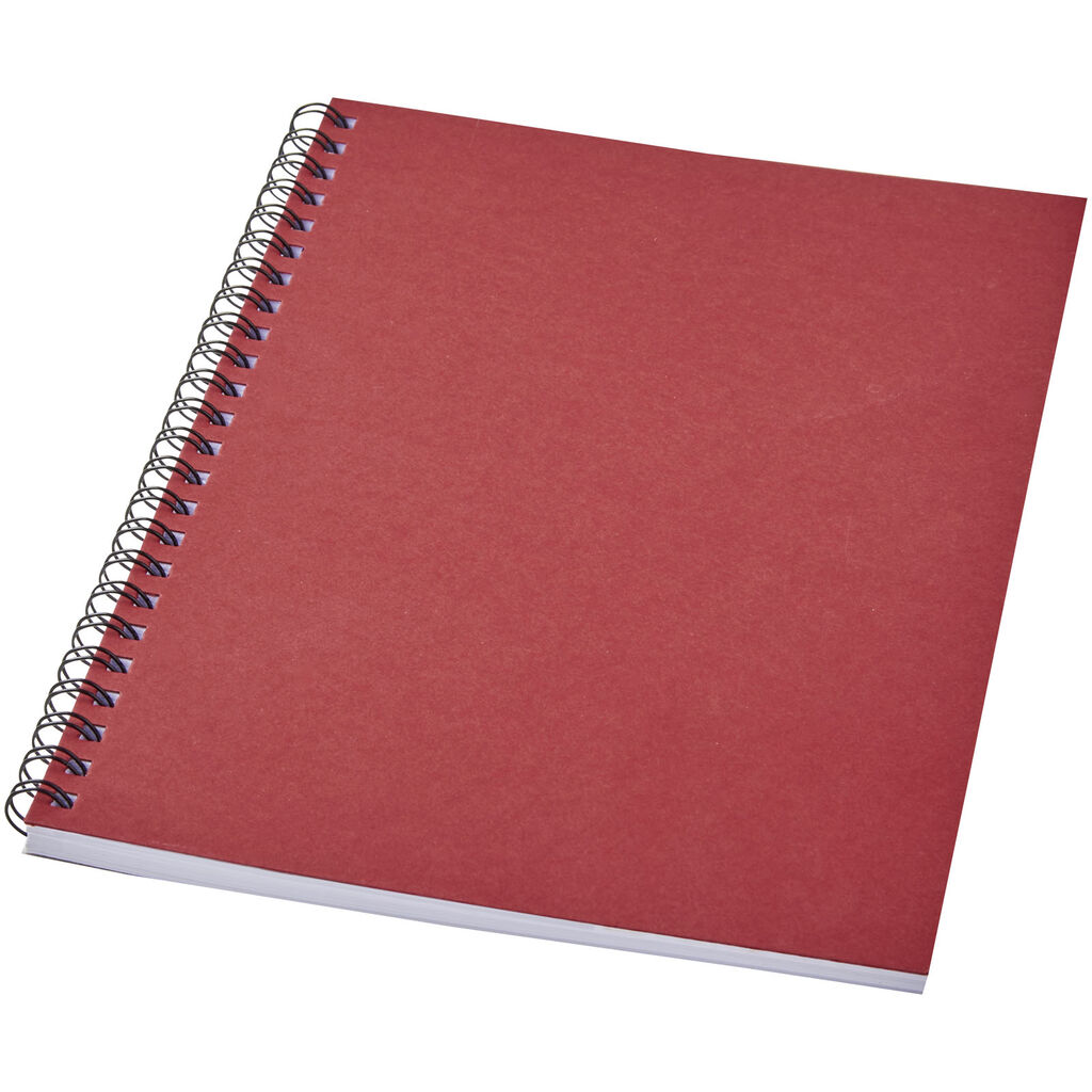 Кольоровий блокнот на спіралі Desk-Mate® A6, колір червоний