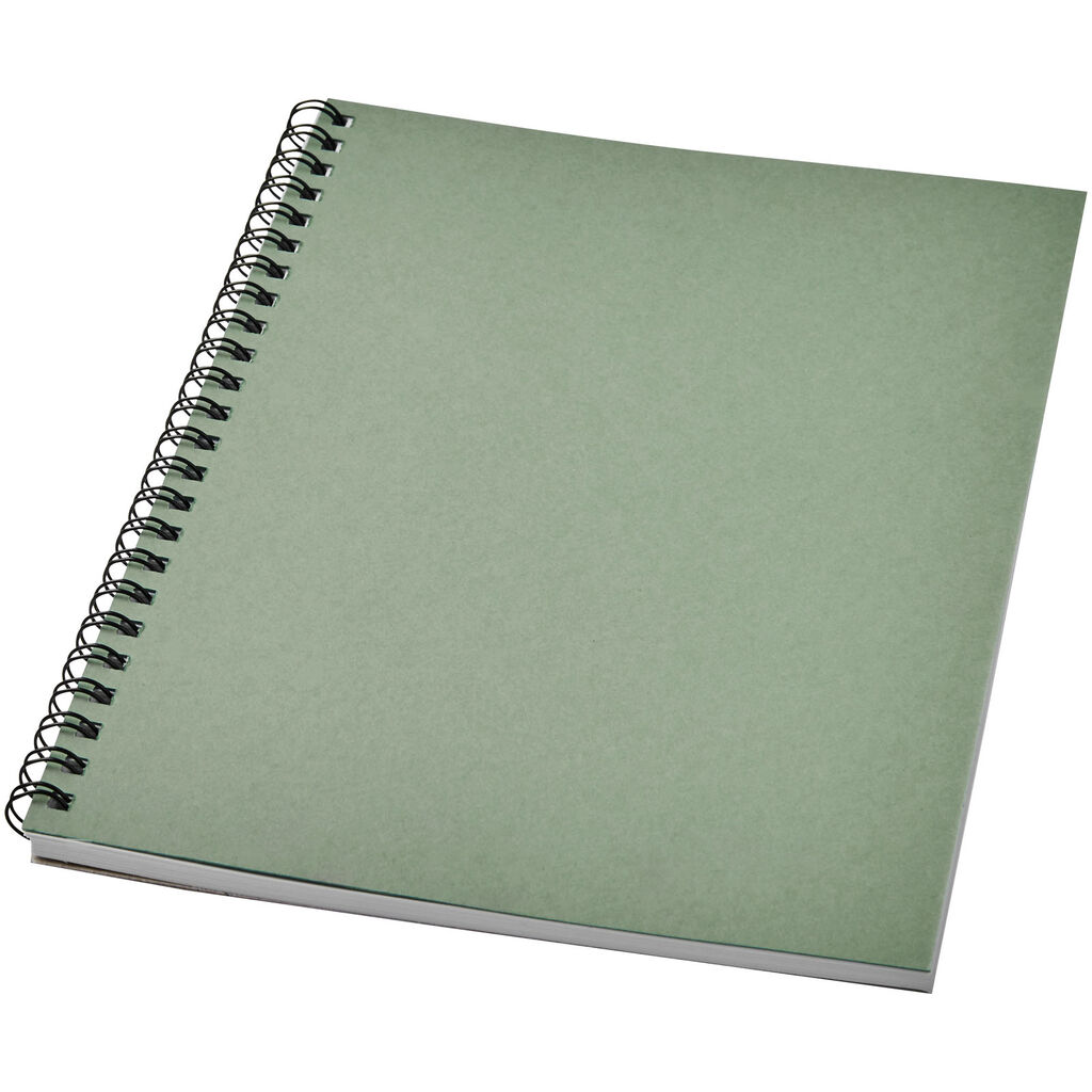 Кольоровий блокнот на спіралі Desk-Mate® A9, колір зелений