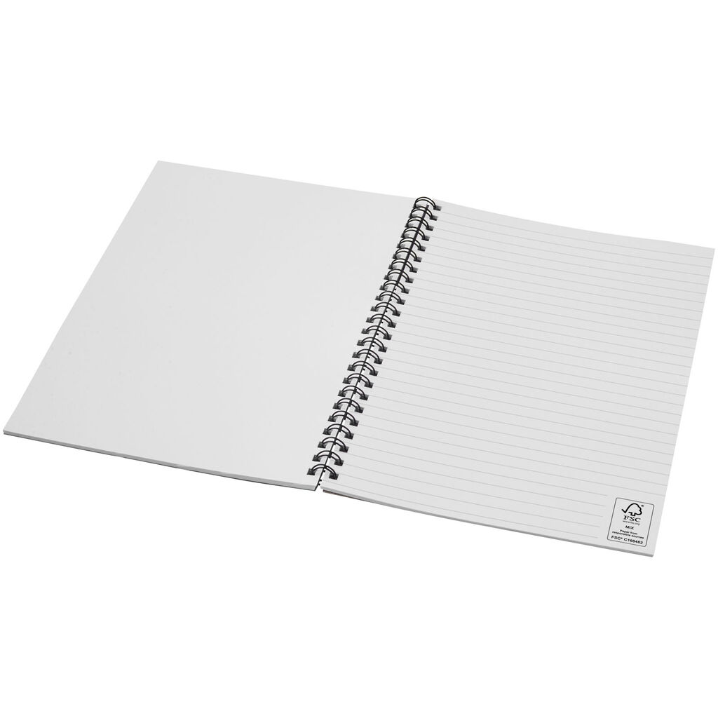 Кольоровий блокнот на спіралі Desk-Mate® A9, колір зелений - 21018760- Фото №3