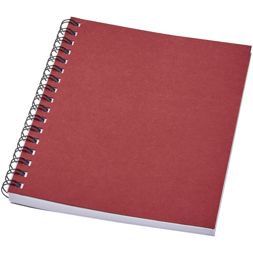 Кольоровий блокнот на спіралі Desk-Mate® A7, колір червоний