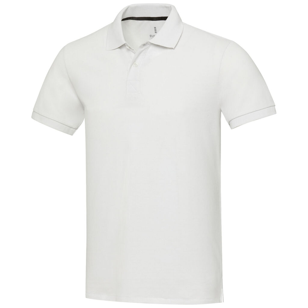 Сорочка-поло Aware™ унісекс з короткими рукавами із переробленого матеріалу, колір білий  розмір XS