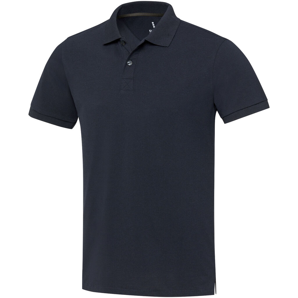 Рубашка-поло Aware™ унисекс с короткими рукавами из переработанного материала, цвет синий  размер XS
