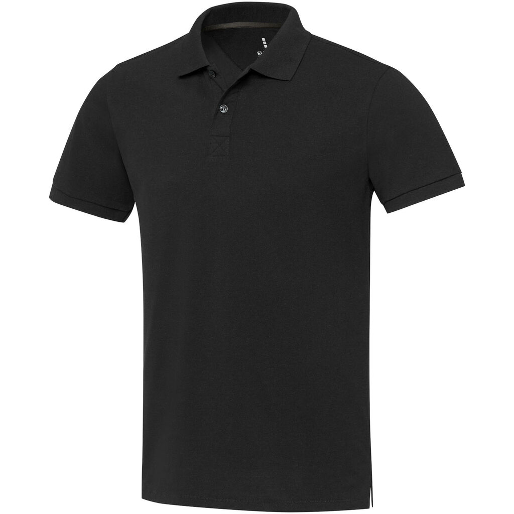 Рубашка-поло Aware™ унисекс с короткими рукавами из переработанного материала, цвет черный  размер XS