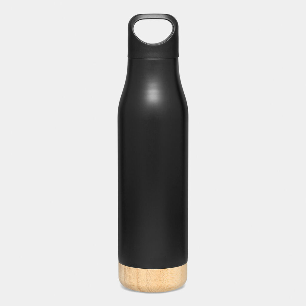 Ізольована пляшка для пиття BAMBOO LEGEND, колір чорний - 56-0304578- Фото №2