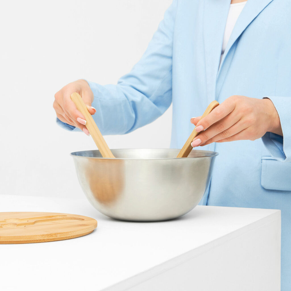 Салатниця EAT HEALTHY, колір коричневий, срібний - 56-0306049- Фото №9
