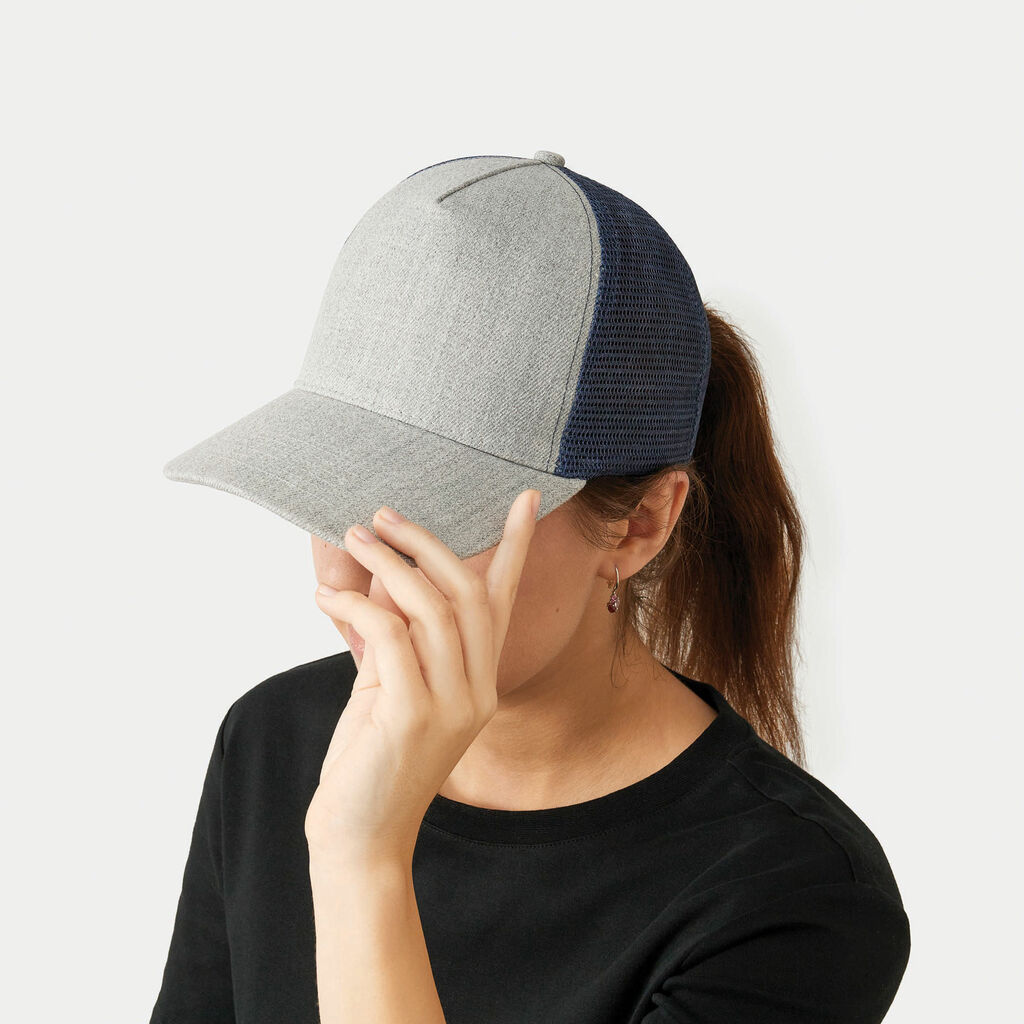 Бейсболка із 5 панелями CASUAL FIT, колір синій, сірий - 56-0701811- Фото №7