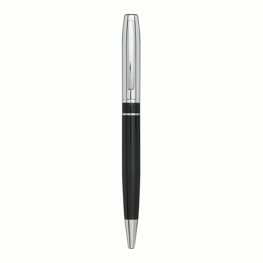 Металлическая шариковая ручка SILVER LINE, цвет черный - 58-8110005- Фото №2